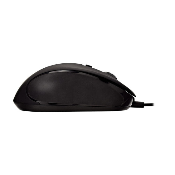 V7 MU300 PRO USB 6-Button Wired Mouse with Adjustable DPI - Black - Ambidextrous - USB Type-A - 1600 DPI - Black