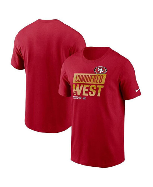 Men's Scarlet San Francisco 49ers 2022 NFC West Division Champions Locker Room Trophy Collection T-shirt