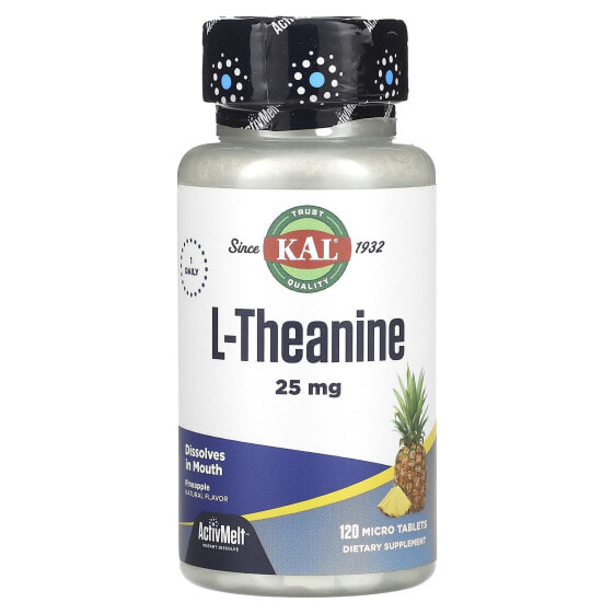 KAL, L-теанин, ананас, 25 мг, 120 микротаблеток