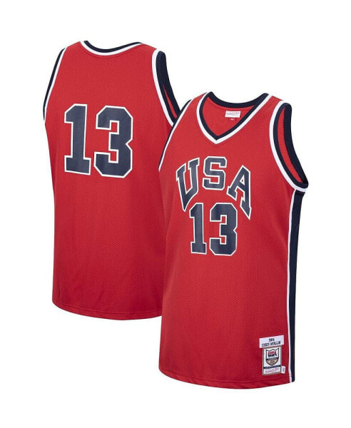 Men's Chris Mullin Red USA Basketball Authentic 1984 Jersey