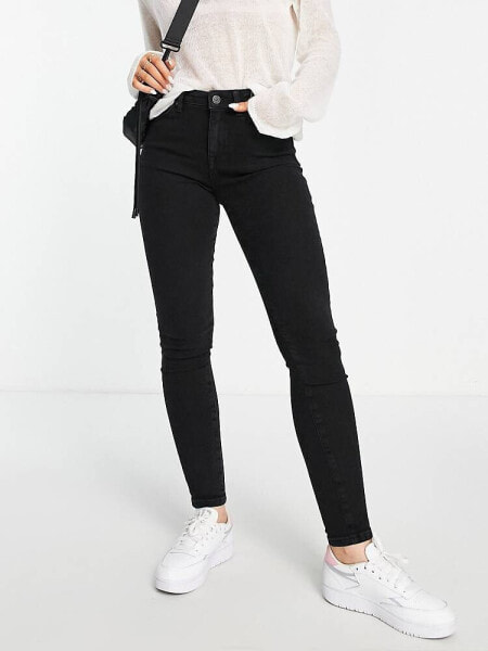 Selected Femme mid rise jeans in black