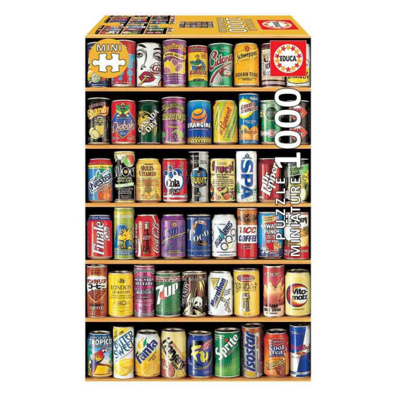 EDUCA BORRAS 1000 Pieces Latas ´´Miniature´´ Wooden Puzzle