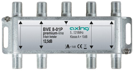axing BVE 8-01P - Cable splitter - 5 - 1218 MHz - Metallic - Male - A+ - F