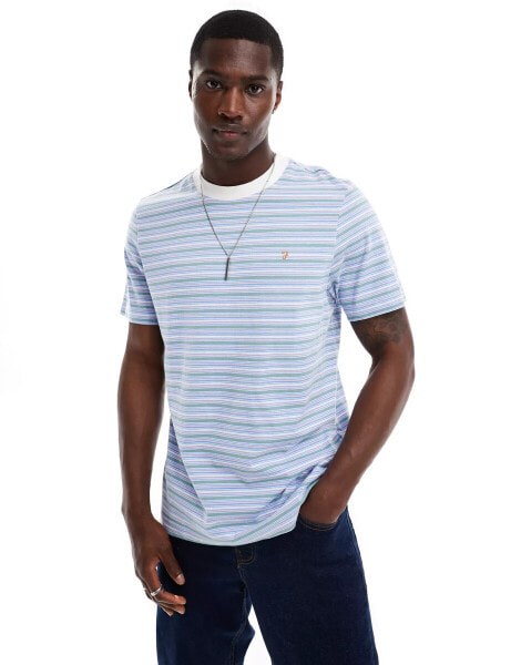 Farah danny stripe short sleeve t-shirt in multi