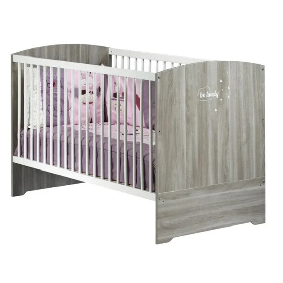 BABYPRICE Evolution Babybett Little Big Bed Smile Chene Flint