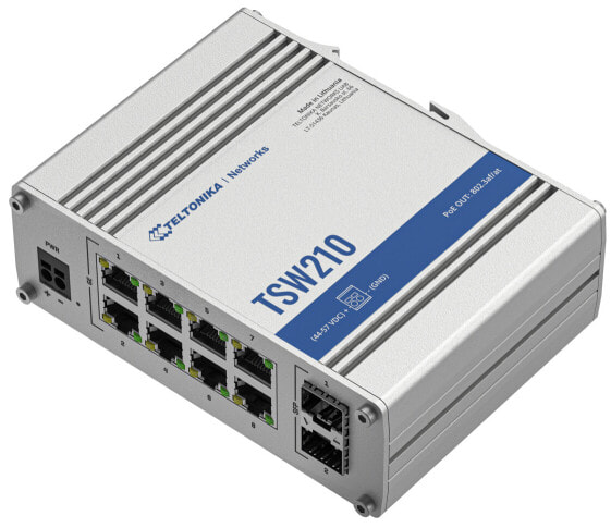 Teltonika TSW210 - Unmanaged - Gigabit Ethernet (10/100/1000) - Rack mounting - Wall mountable