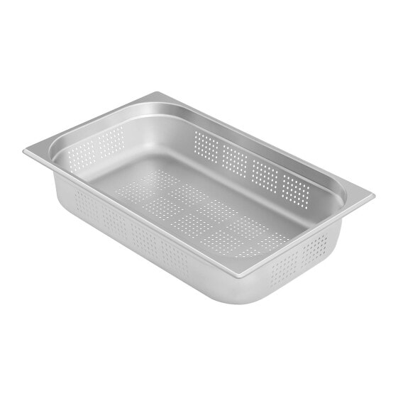 Perforated steel gastronomic container GN1 / 1 depth 100 mm