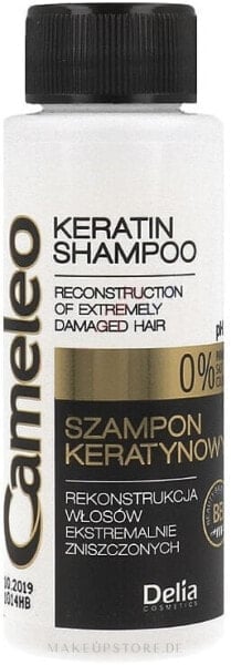 Shampoo mit Keratin für beschädigtes Haar - Delia Cameleo Shampoo 50 ml