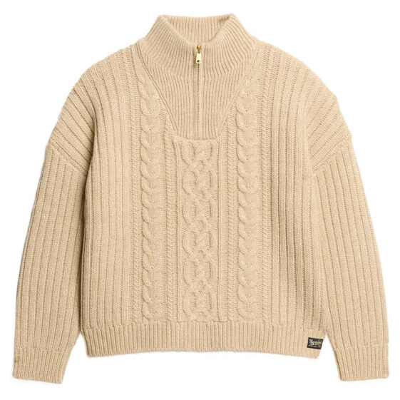 SUPERDRY Cable half zip sweater