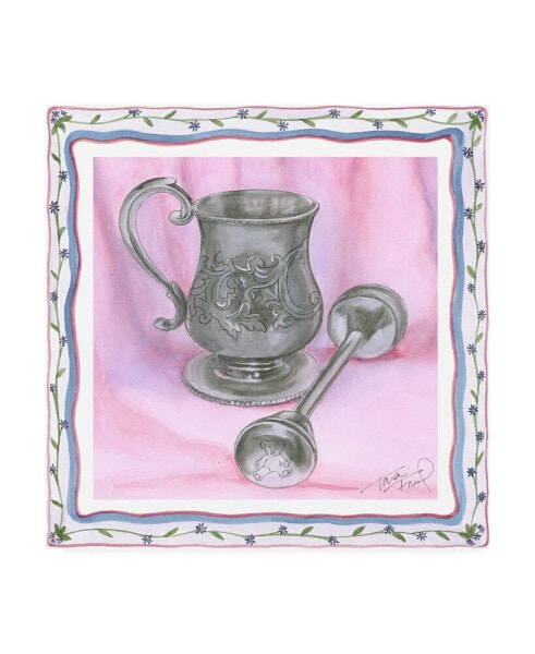 Tara Friel Heirloom Cup and Rattle II Childrens Art Canvas Art - 36.5" x 48"