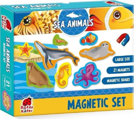 Roter Kafer Puzzle magnetyczne "Zwierzęta morskie" z tablicą RK2090-05