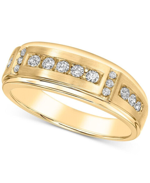 Кольцо Macy's men's Diamond Band Yellow Gold.