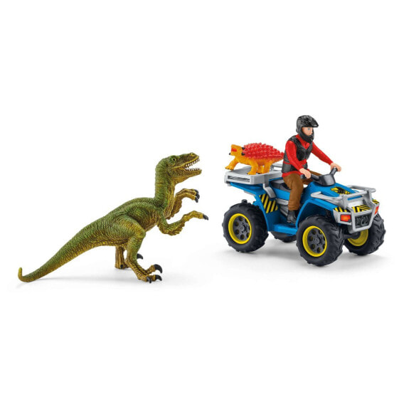 Фигурка Schleich Prehistoric Animals Quad Escape from Velociraptor (Побег из лап Велоцираптора)