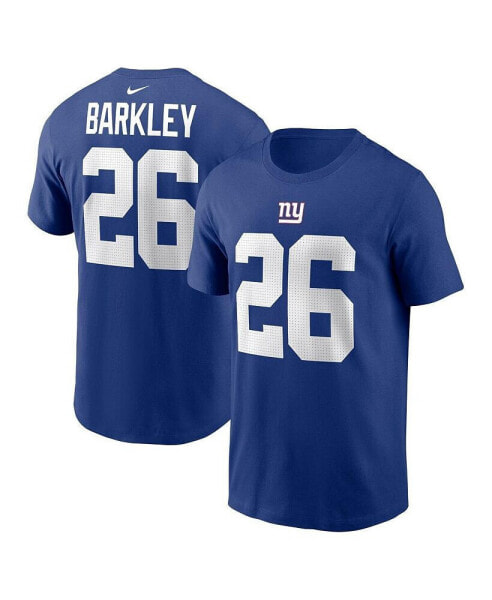 Men's Saquon Barkley Royal New York Giants Player Name and Number T-shirt