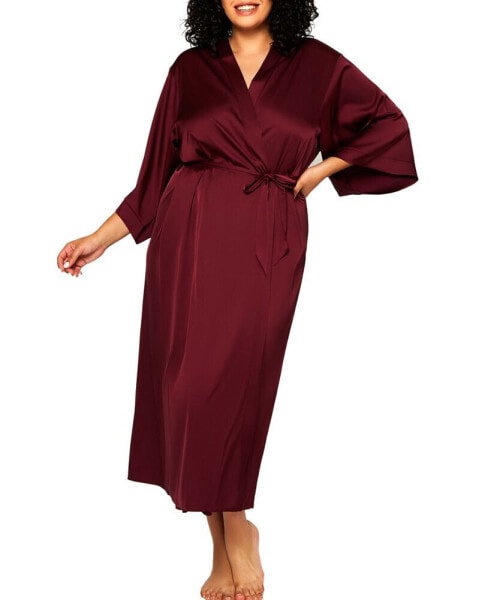 Plus Size Tania Elegant Satin Lux Robe