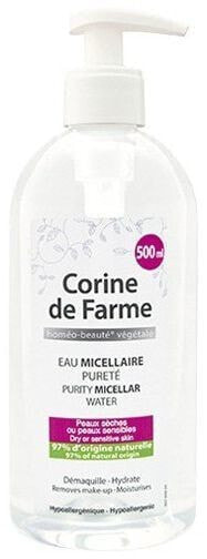 Corine de Farme Purity Micellar Water Увлажняющая мицеллярная вода для сухой и чувствительной кожи 500 мл