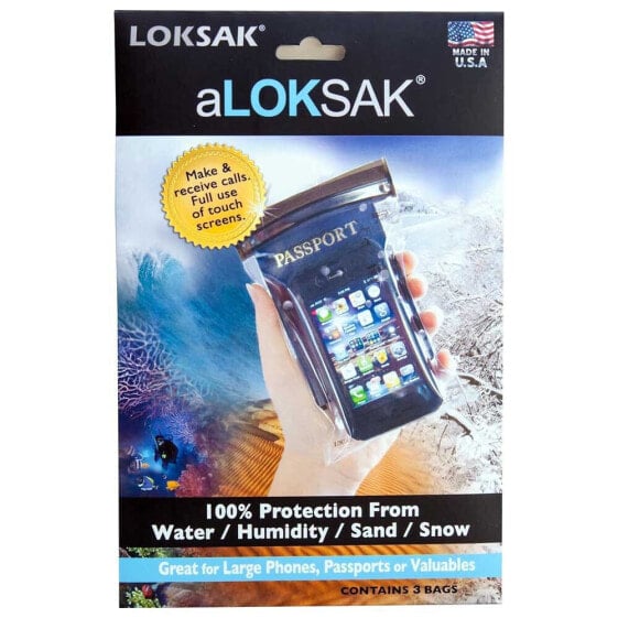 LOKSAK Multipack Waterproof phone case 11x18 cm