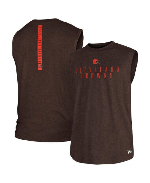 Men's Brown Cleveland Browns Team Muscle Tank Top