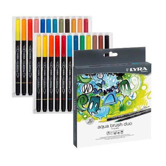 LYRA Aqua Brush Duo Marker Box of 24 Colors