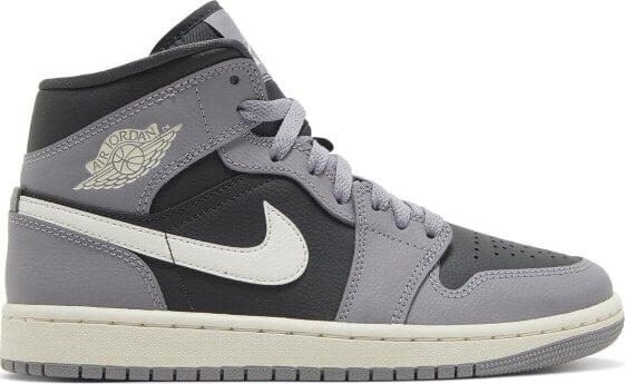 [BQ6472-022] Womens Air Jordan RETRO 1 MID 'CEMENT GREY' (W)