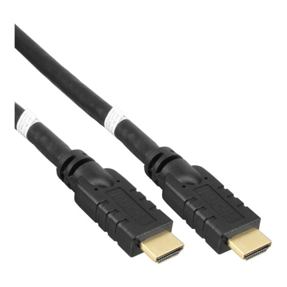 InLine High Speed HDMI Cable w/Eth. - active - M/M - black - golden contacts - 40m