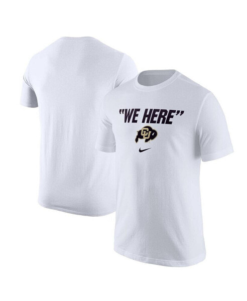 Men's White Colorado Buffaloes We Here T-shirt