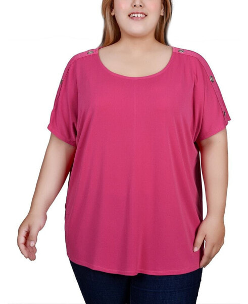 Plus Size Short Sleeve Tunic Top