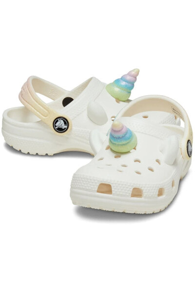 Детские сандалии для девочек Crocs Classic Rainbow Unicorn Terlik