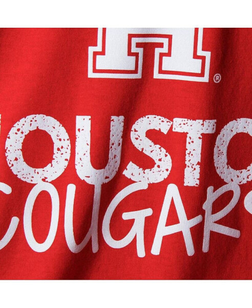 Big Boys Red Houston Cougars Logo T-shirt