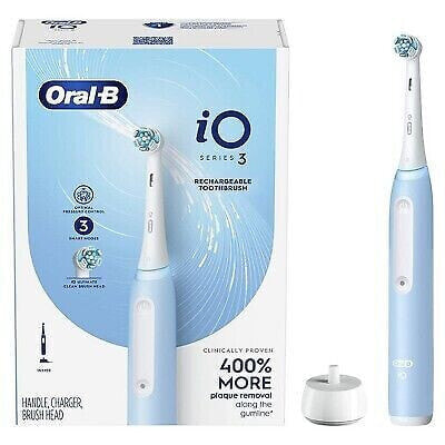 Oral-B iO Series 3 Electric Toothbrush with Brush Head - Light Blue
