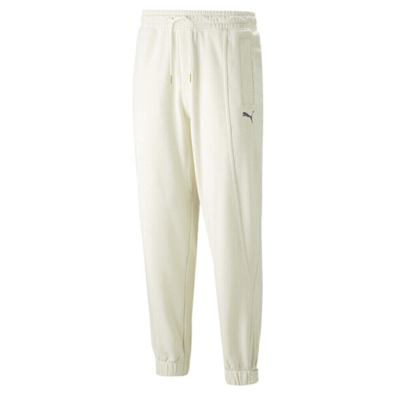 Puma Gen.G Button Sweatpants Mens Off White Casual Athletic Bottoms 53901202