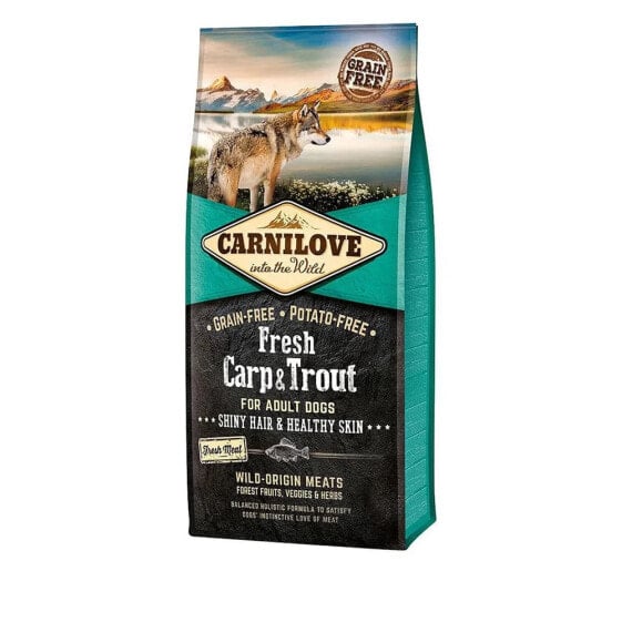 CARNILOVE Canine Adult Fresh Carp Trout Hair Skin 12kg