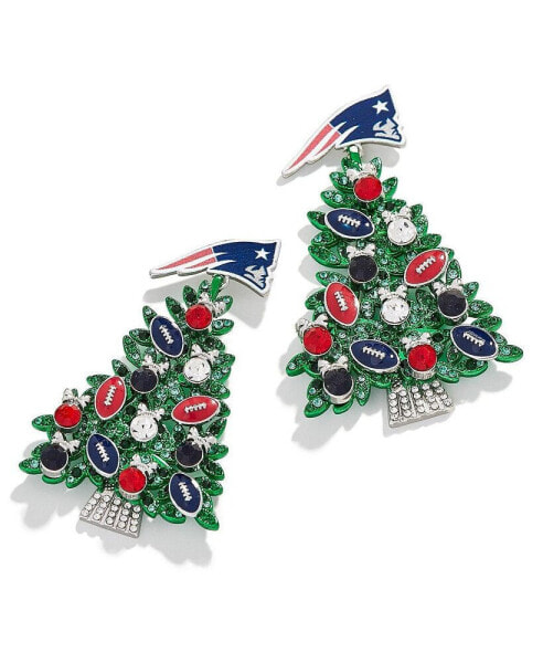 Women's New England Patriots Tree Earrings