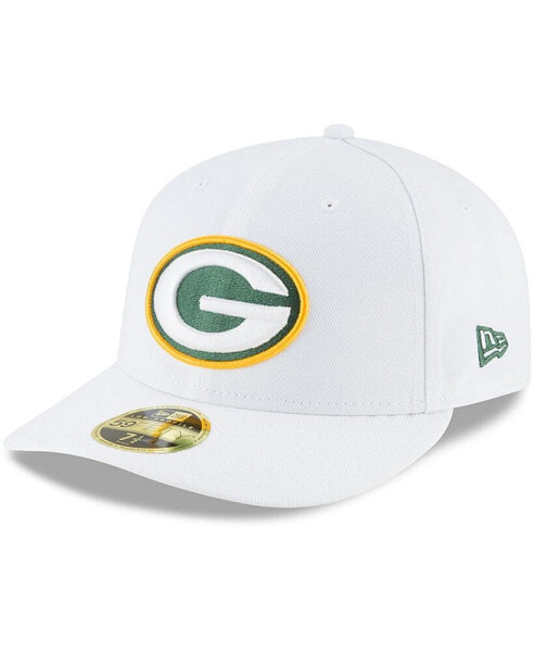 Men's White Green Bay Packers Omaha Low Profile 59Fifty Fitted Hat