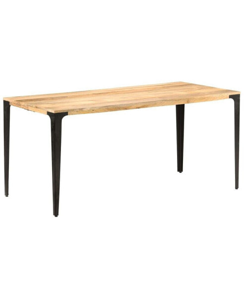 Dining Table 63"x31.5"x29.9" Solid Mango Wood