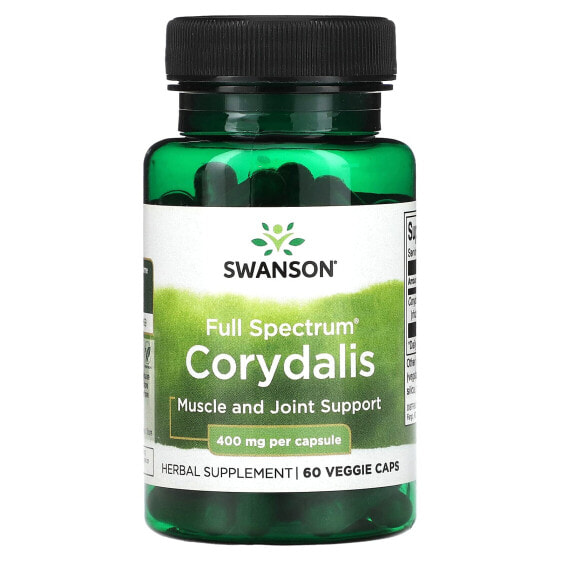 Травяные капсулы Swanson Full Spectrum Corydalis 400 мг, 60 шт.