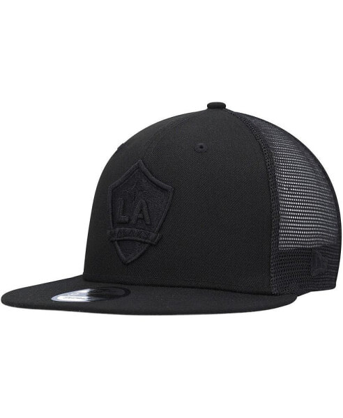 Men's Black LA Galaxy Logo Classic 9FIFTY Trucker Snapback Hat