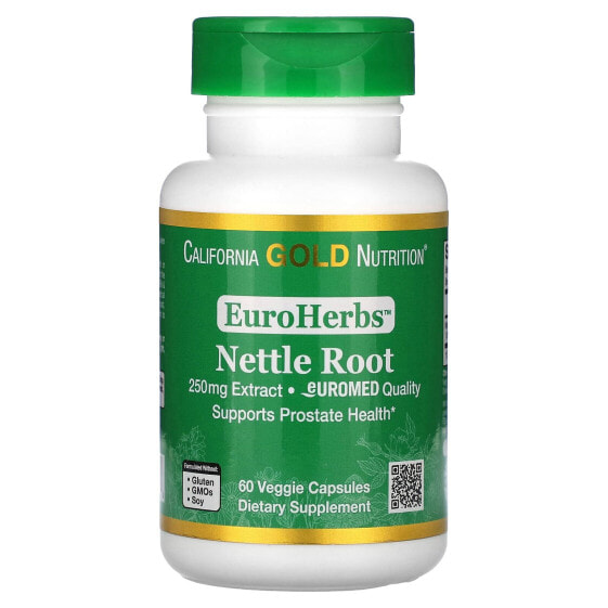 EuroHerbs, Nettle Root Extract, Euromed Quality, 250 mg, 60 Veggie Capsules