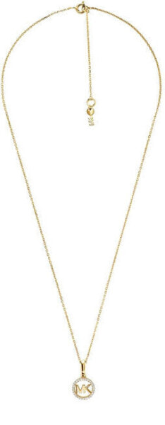 Gold plated necklace with glitter pendant MKC1108AN710 (chain, pendant)