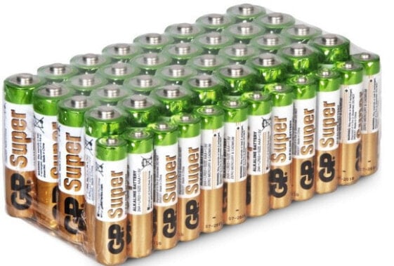 Одноразовая батарейка - Щелочной GP Battery Super Alkaline 32x AA +12x AAA, 1.5 V, 44 шт., Золотая, Зеленая, Белая