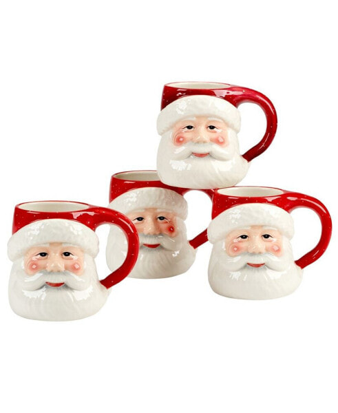 Santa's Secret 3D Mugs, Set of 4