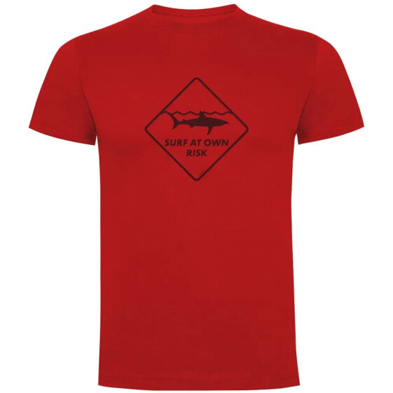 KRUSKIS Surf At Own Risk Short Sleeve T-shirt short sleeve T-shirt