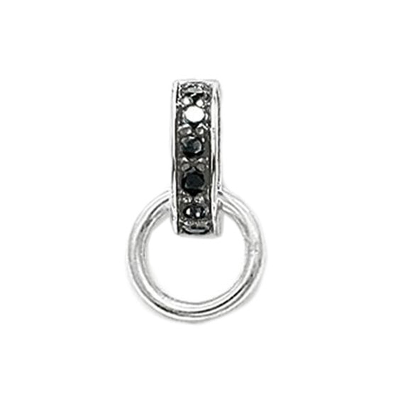 Thomas Sabo Damen Charm Carrier Charm-Einhänger 925 Silber silber/schwarz X0075-051-11