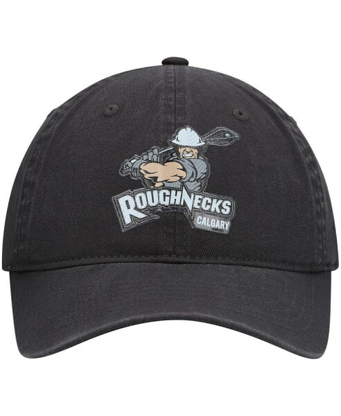 Men's Charcoal Calgary Roughnecks Primary Logo Adjustable Hat