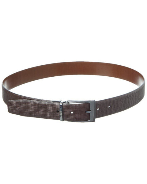 Ted Baker Twin Cross Hatch Reversible Leather Belt Men's