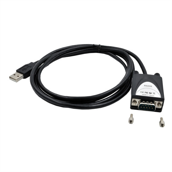 Exsys EX-1311-2-5V - Black - 1.8 m - USB Type-A - RS-232 - Male - Male