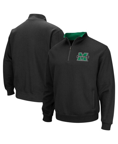 Men's Black Marshall Thundering Herd Tortugas Logo Quarter-Zip Jacket