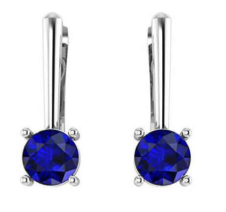 Silver earrings with sapphires SAFAGUC1931