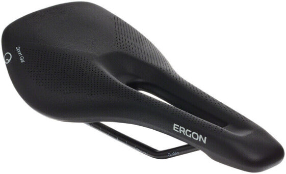 Седло велосипедное женское Ergon SR Sport Gel - Chromoly, Черное, Средний размер