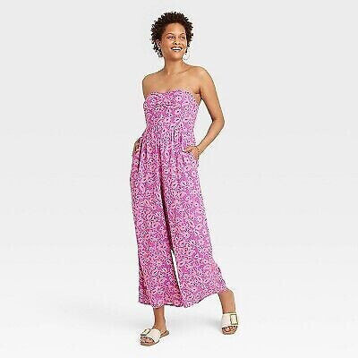 Women's Sleeveless Jumpsuit - Knox Rose Magenta Floral S